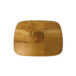 Longaberger Woodcrafts Rectangle Lid 8.25"L X 6.5"W Square Knob